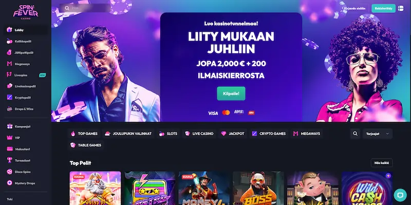 spinfever-casino-etusivu