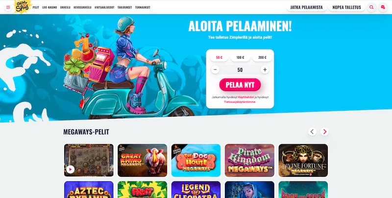 ohmyspins-etusivu