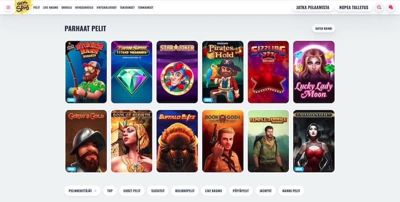 ohmyspins-pelit