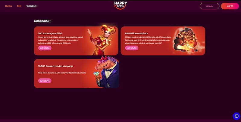 happyspins-kampanjat
