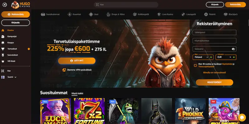 hugo-casino-etusivu