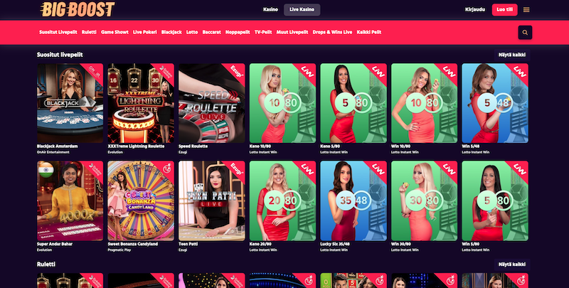 BigBoost livecasino
