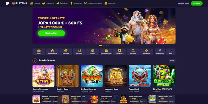 playfina-casino-etusivu