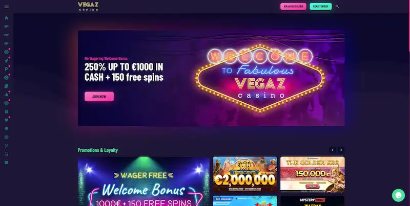 vegaz-casino-etusivu