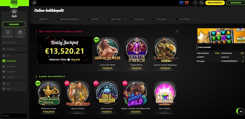 888-casino-pelivalikoima
