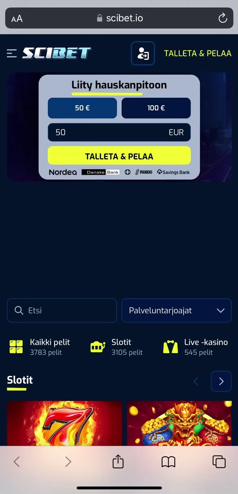 scibet-casino-esittely