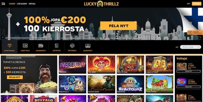 luckythrillz-etusivu