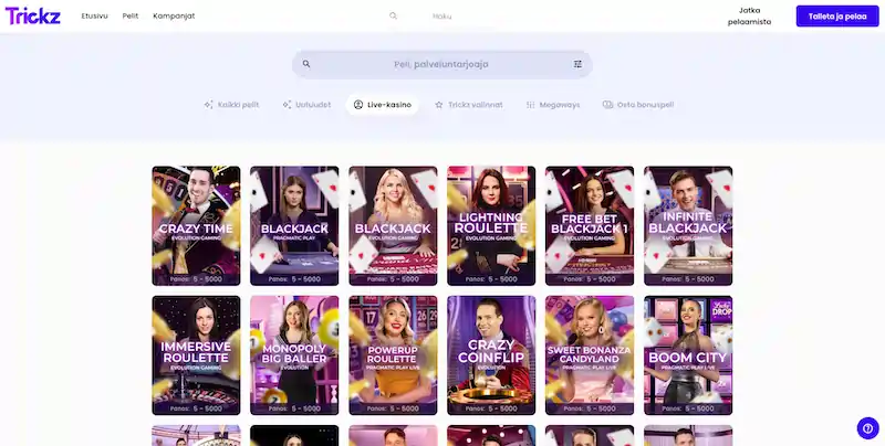 trickz-casino-livepelit