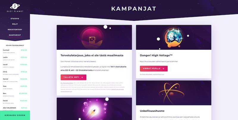 slotplanet-kampanjat