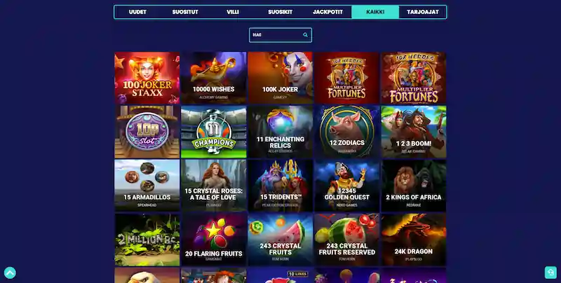 tournaverse-casino-pelit