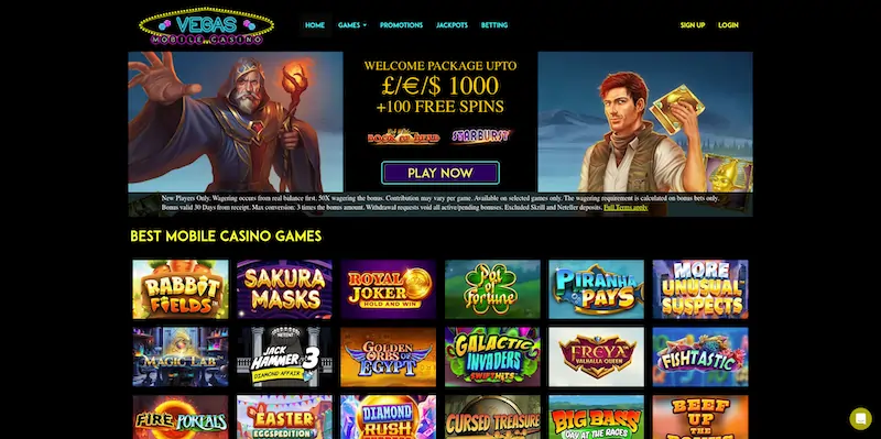 vegas-mobile-casino-etusivu