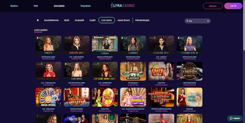 lyra-casino-livepelit