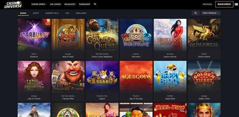 casino-universe-pelivalikoima