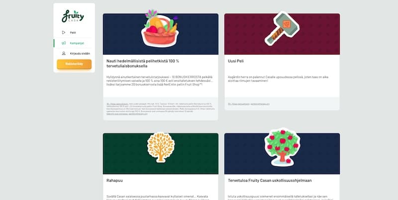 fruitycasa-kampanjat