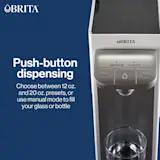 Push-button dispensing. Choose between 12oz. and 20oz. presets, or use manual mode to fill your glass or bottle.