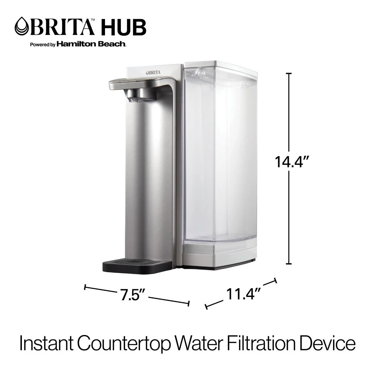 Brita Hub is an instant countertop water filtration device. 