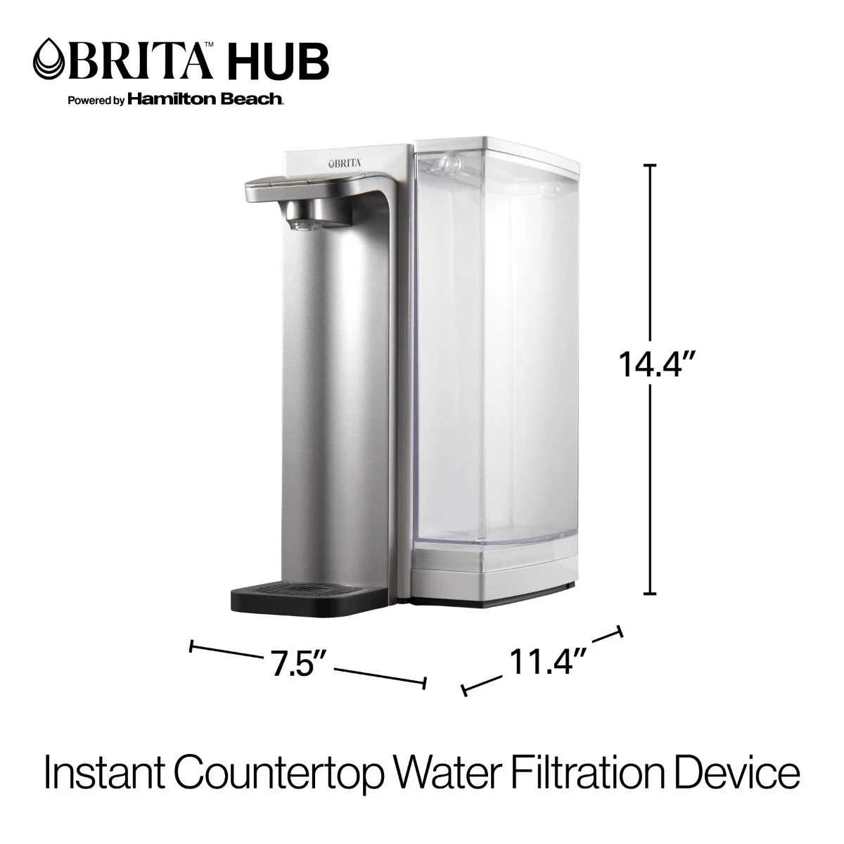 Brita Hub is an instant countertop water filtration device. 