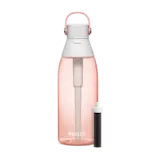 Premium Filtering Water Bottle - Hard Sided Plastic, 36oz - Blush