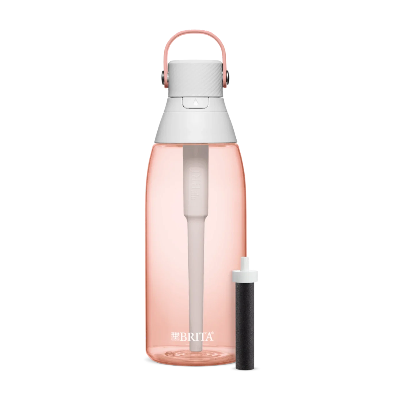 Premium Filtering Water Bottle - Hard Sided Plastic, 36oz - Blush