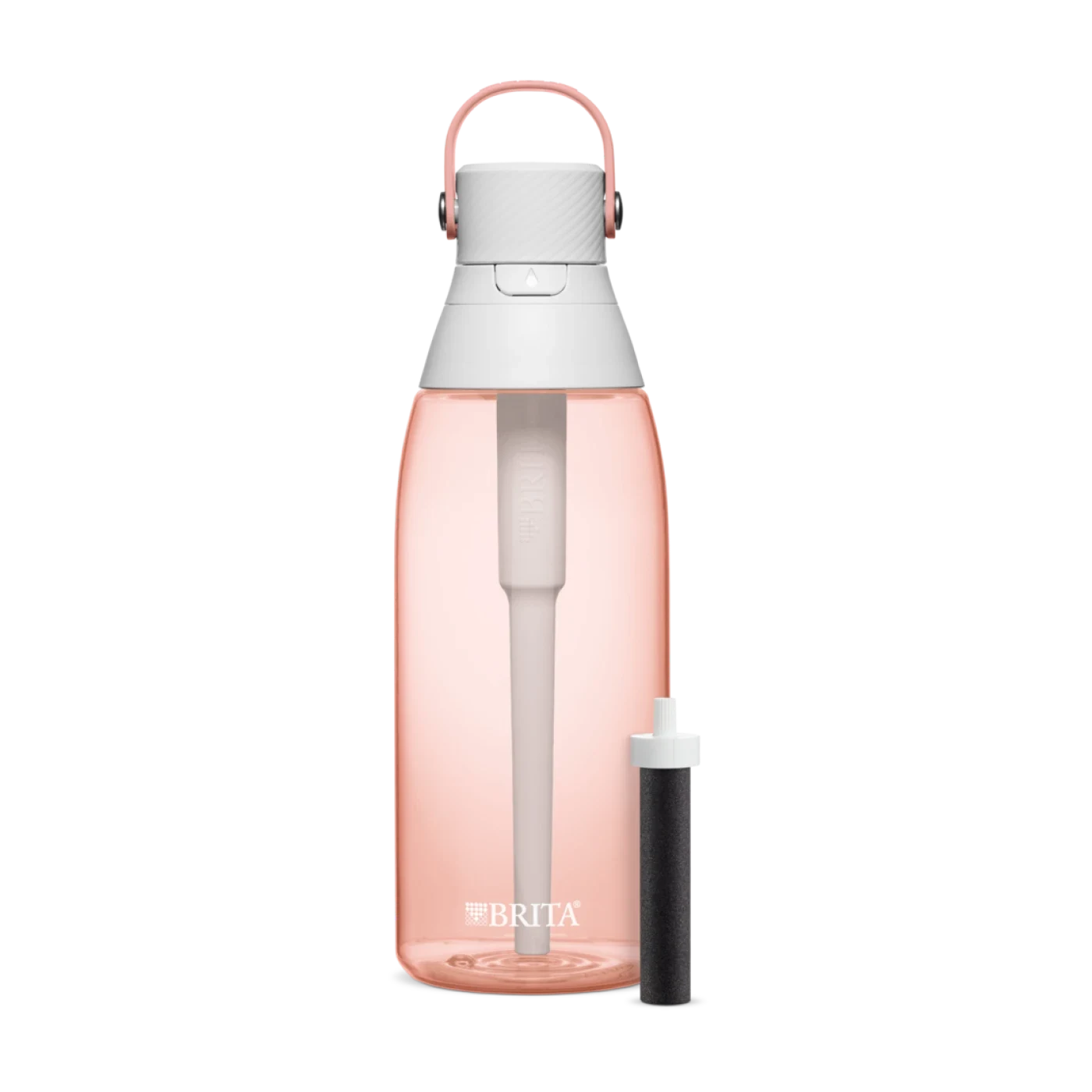 Premium Filtering Water Bottle - Hard Sided Plastic, 36oz - Blush