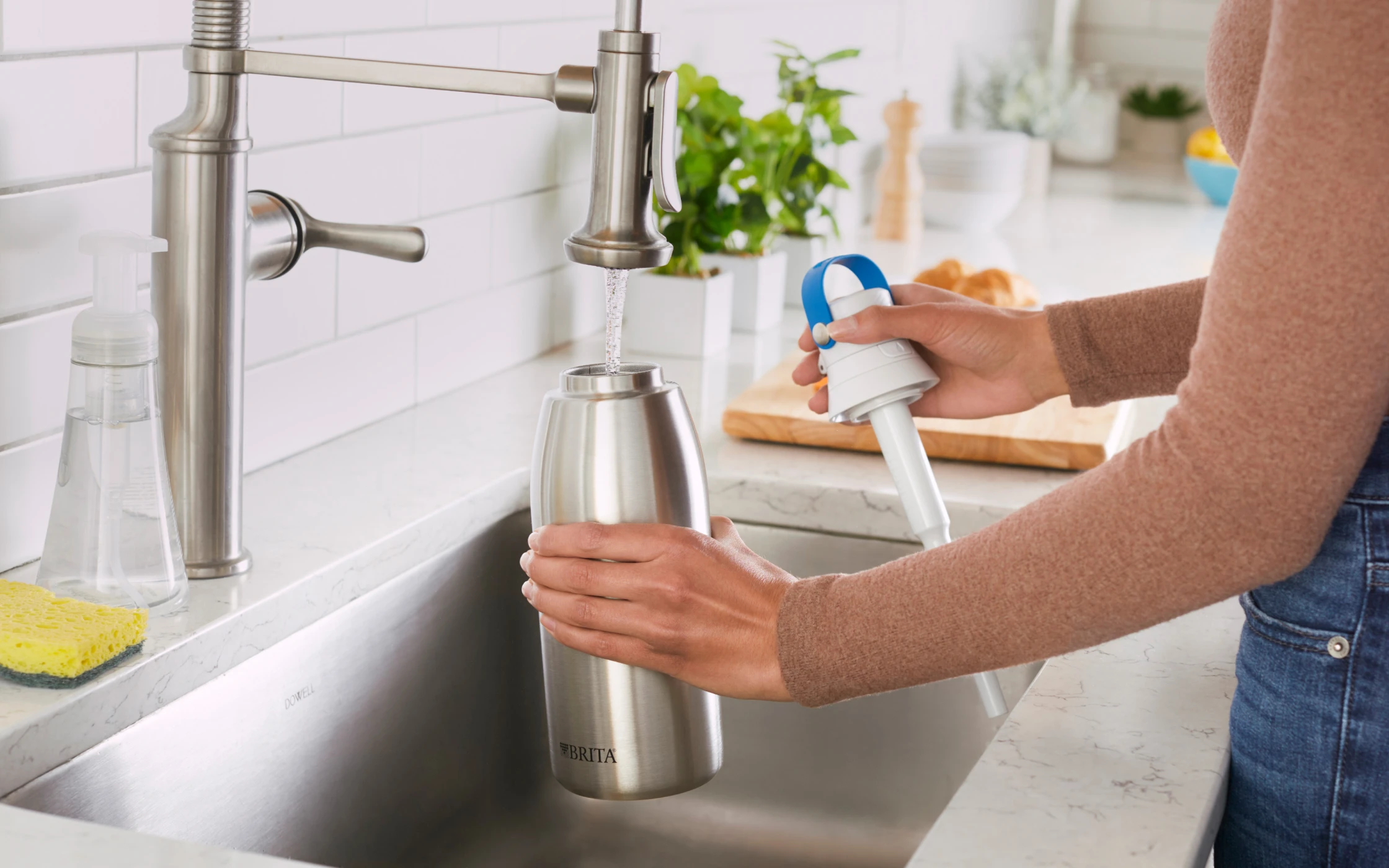 Brita? Bouteille d'eau en acier inoxydable avec Maroc