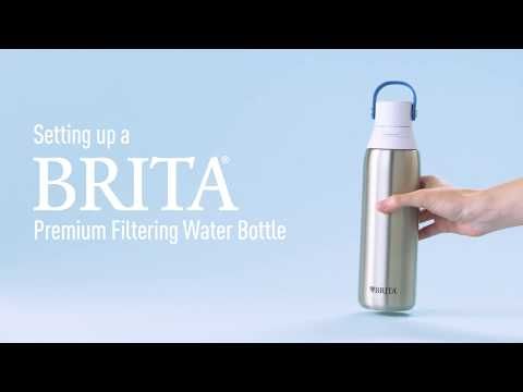 Gourde Filtrante Isolée BRITA - Acier Inoxydable Double Paroi - Rose 32oz (Occasion)