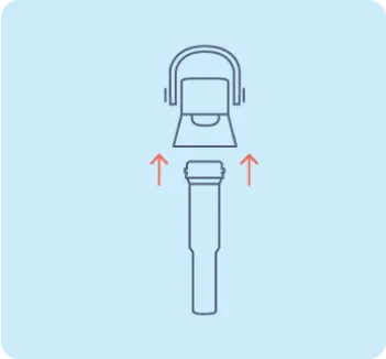 Insert straw into lid and screw to the right to attach.