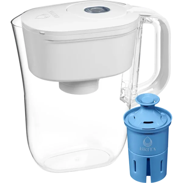 Denali Water Pitcher with Elite Filter - White.