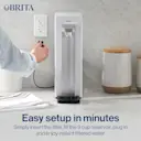 It's easy to setup in minutes. Simply insert the filter, fill the 9-cup reservoir, plug in and enjoy instant filtered water.