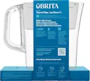 Back Profile of Denali Water Pitcher with Original Filter - White in cardboard packaging