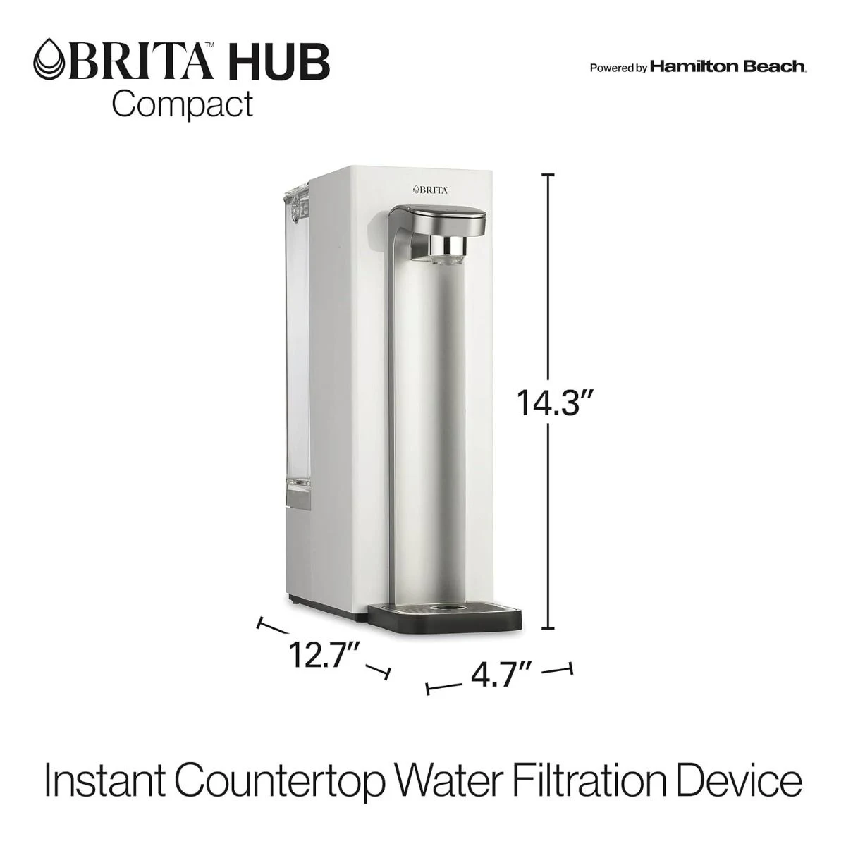 Brita Hub Compact is an instant countertop water filtration device.