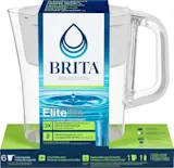 Side profile of Brita Denali Pitcher with Elite filter in packaging