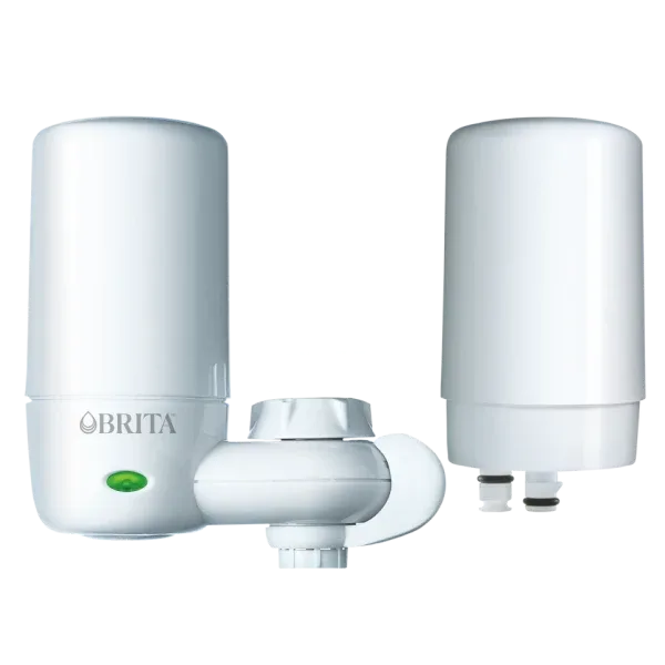 Elite Advanced Water Filter Faucet System with 2 filters - White