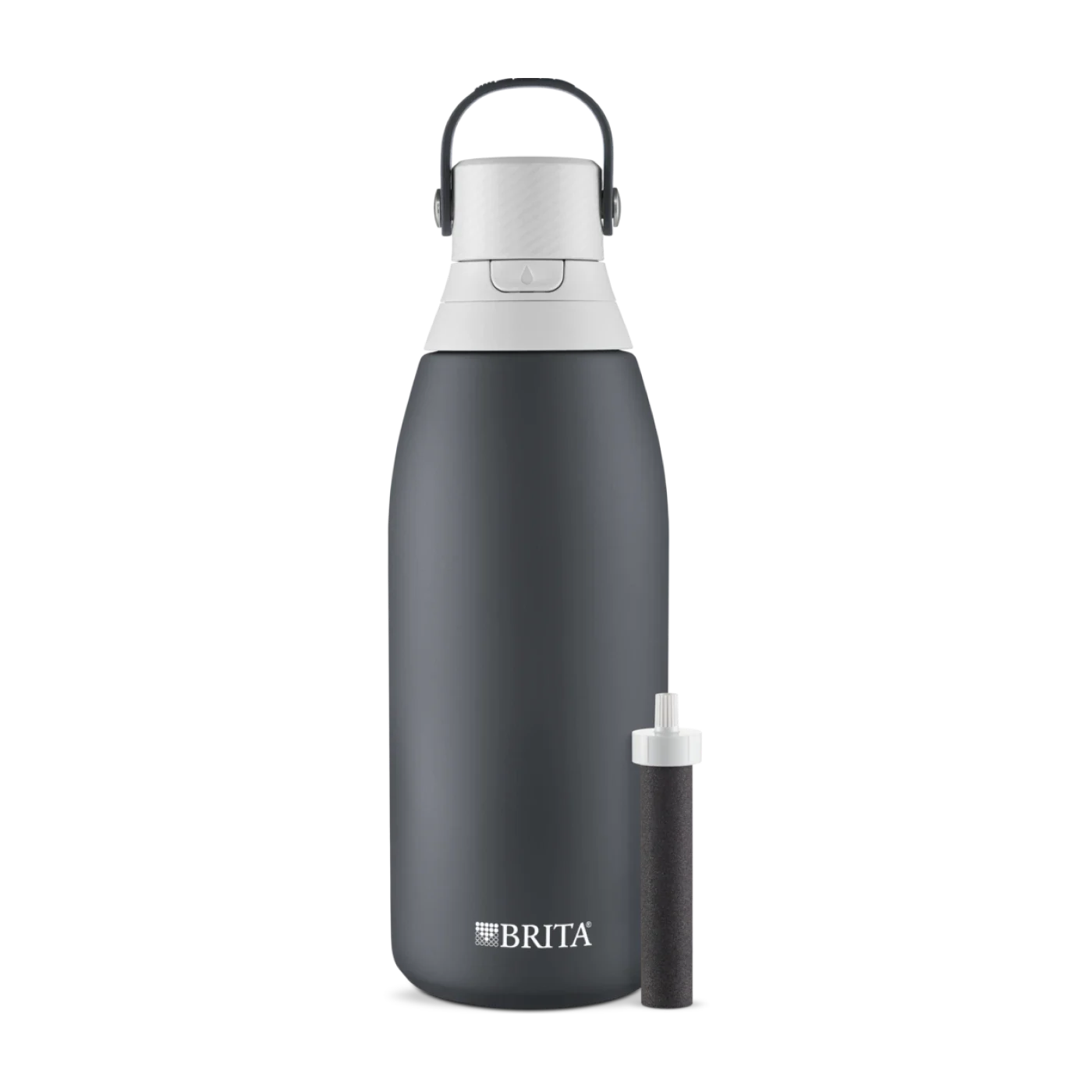 Premium Filtering Water Bottle - Stainless Steel, 32oz Carbon