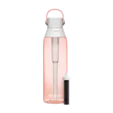 Premium Filtering Water Bottle - Hard Sided Plastic, 26oz-Blush