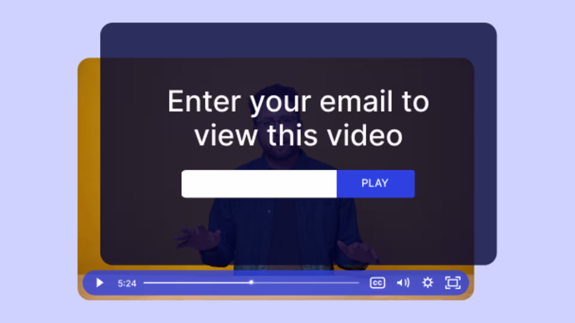 Wistia video with embedded email capture form to add subscribers to an AWeber list.