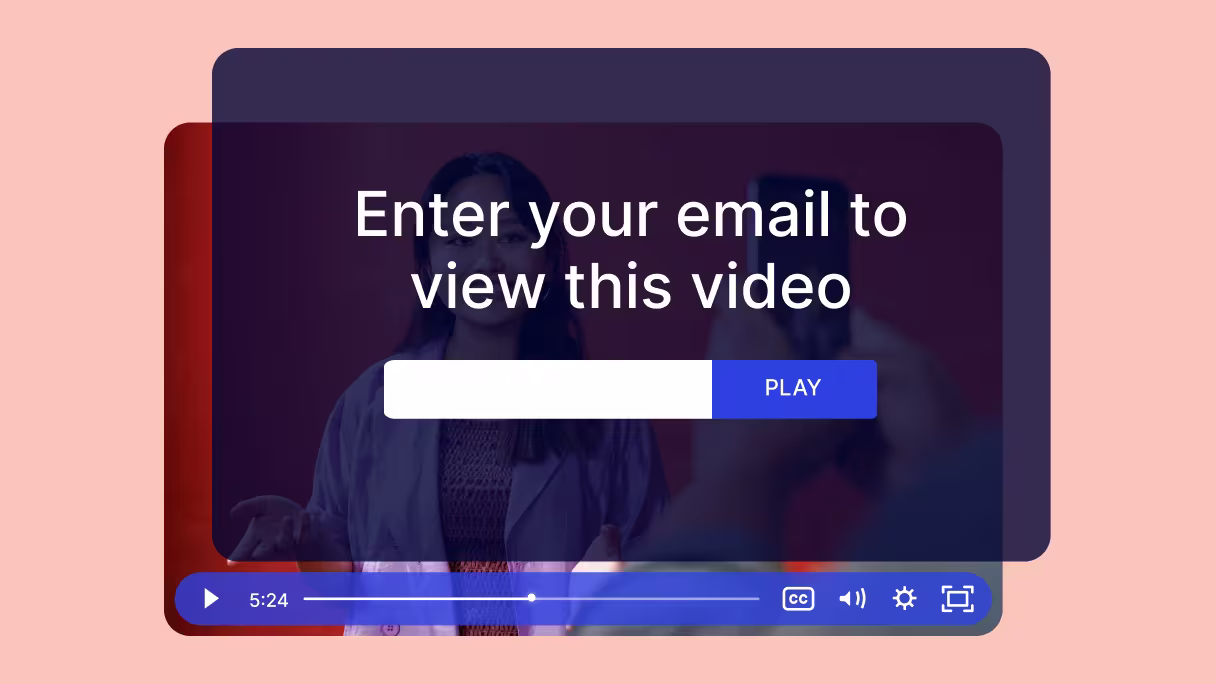 Wistia video player showing custom branding, CTAs, and lead-capture forms added to an imported video.