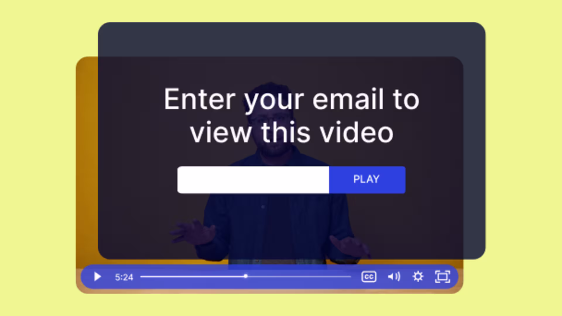 Wistia video with email capture form syncing leads into Mailchimp.