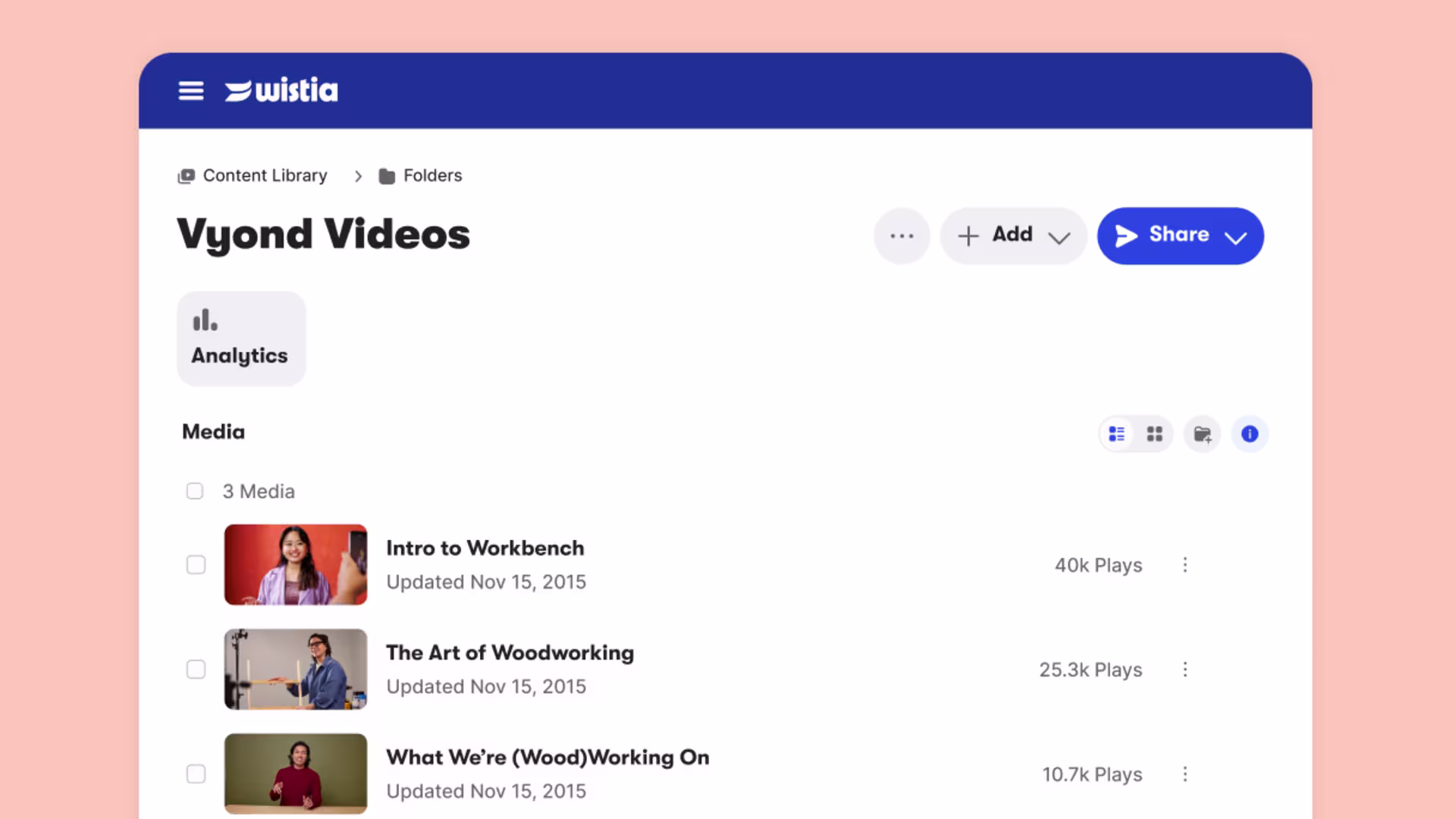 User exporting videos from Vyond straight into Wistia for instant publishing and hosting.