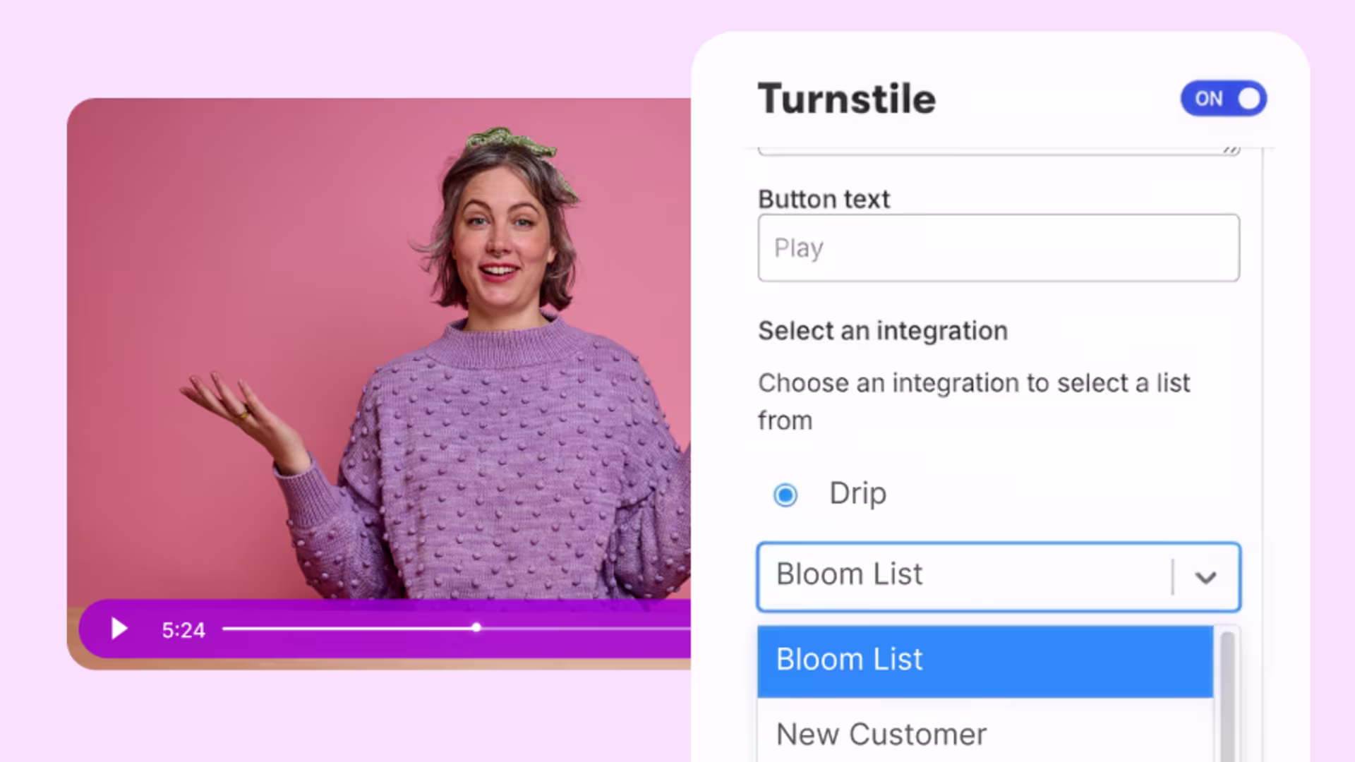 Viewer email captured in Wistia video is automatically synced to Drip.