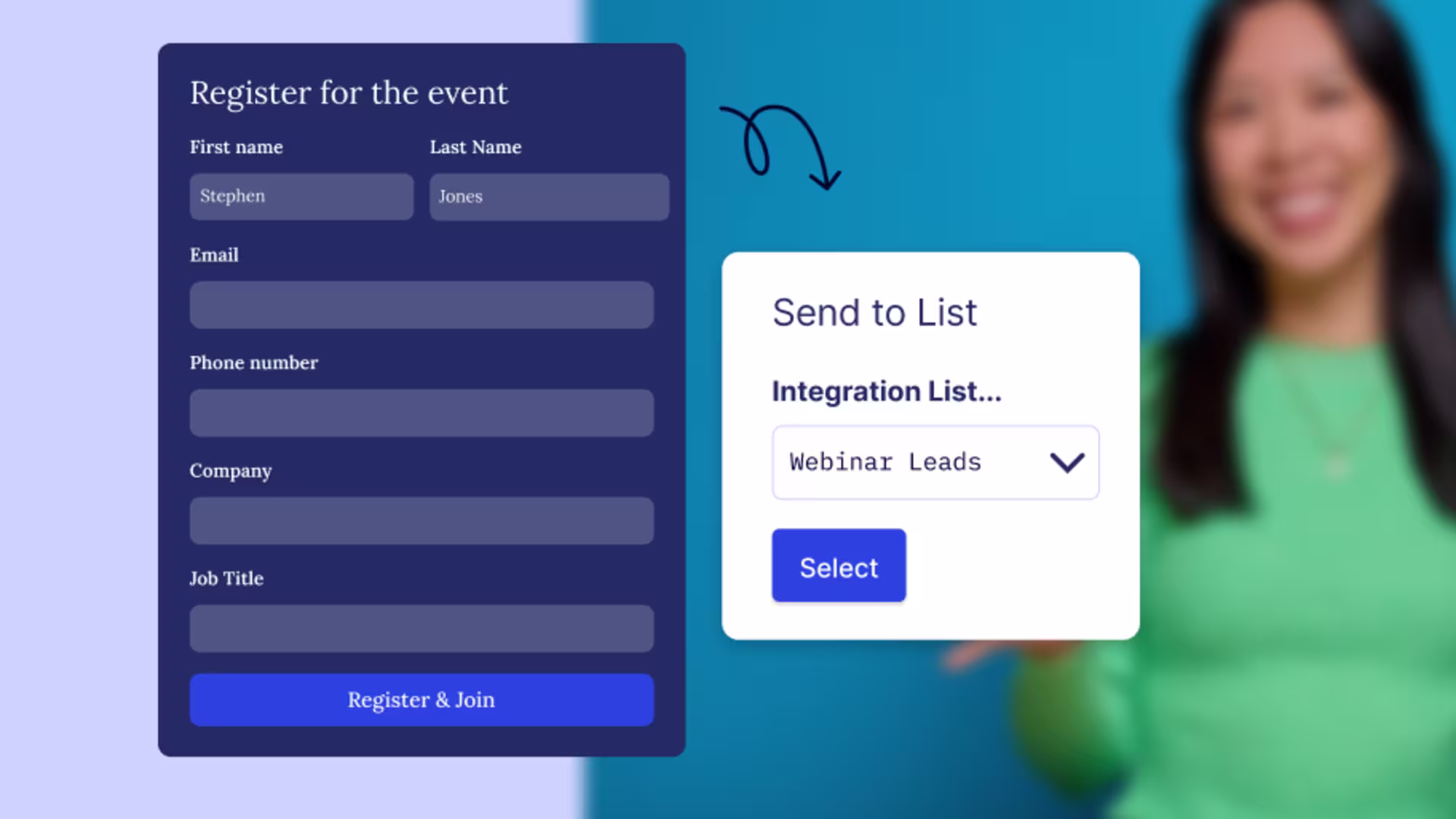 Salesforce contact record with data from Wistia videos.