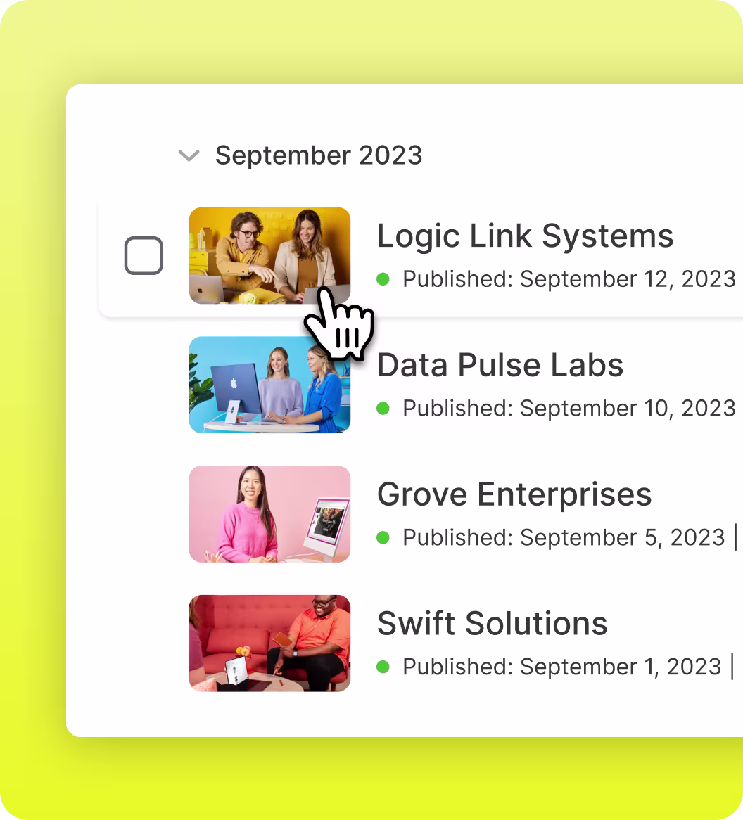 Video with interactive elements and CTAs