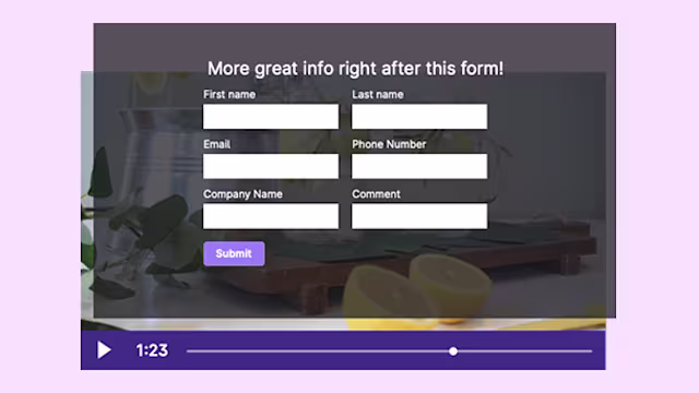 Wistia video player with embedded Marketo Engage lead-capture form.