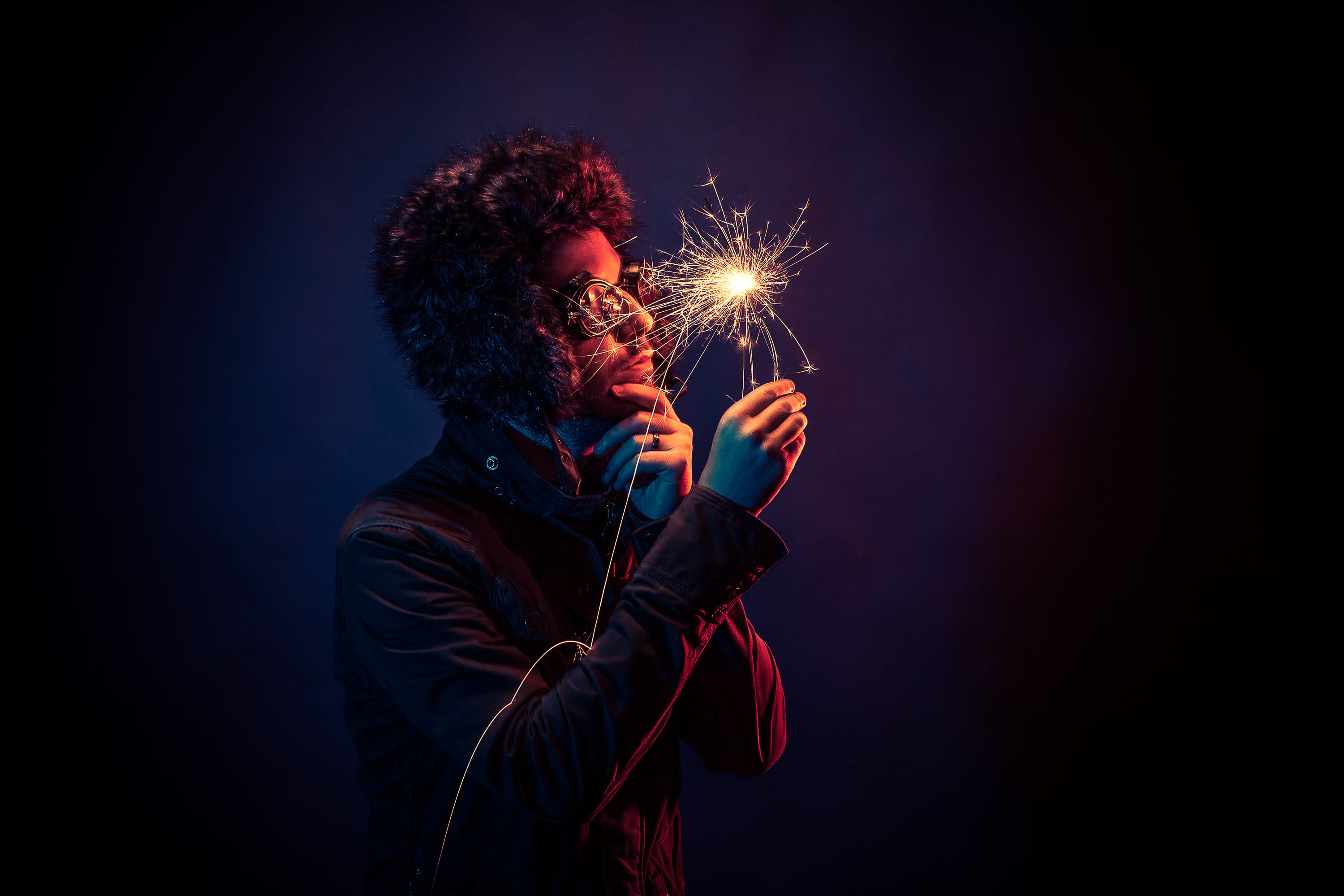 John with Sparkler