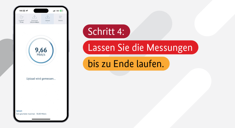 Schritt 4: Lassen Sie die Messung bis zu Ende laufen.