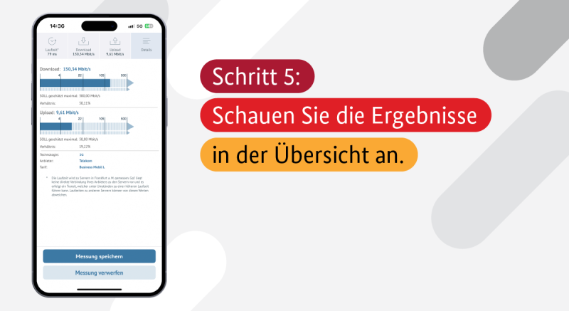 Schritt 5: Schauen Sie die Ergebnisse in der Übersicht an.