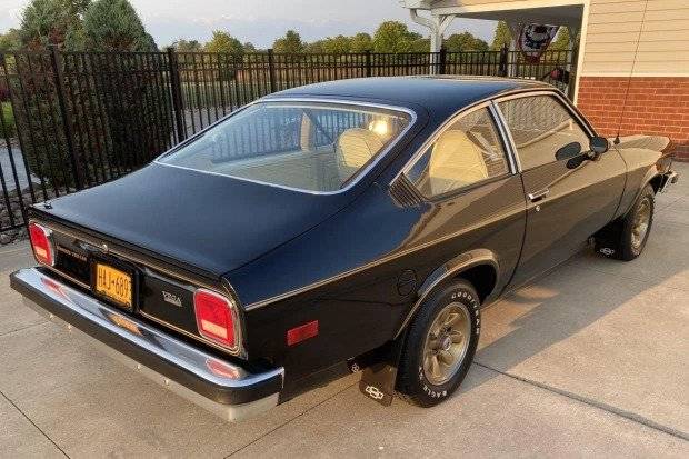 Fully Restored in Black 1975 Chevrolet Cosworth Vega Metal Sign 
