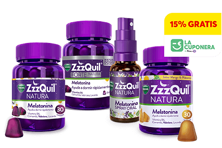 Complemento de melatonina ZzzQuil Natura