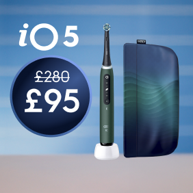 iO5 Dark Green Electric Toothbrush + Travel Pouch
