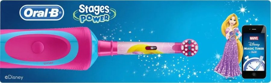 Изображение - Детска акумулаторна електрическа четка за зъби Oral-B Power Kids с изображение на принцесите на Дисни - Сила на етапи undefined